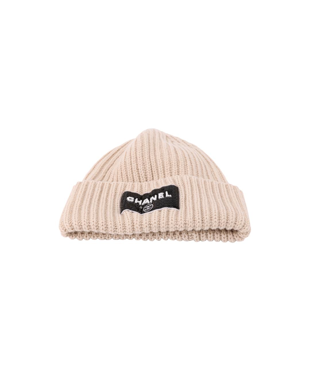 CHANEL Бежевая шерстяная шапка, фото 3