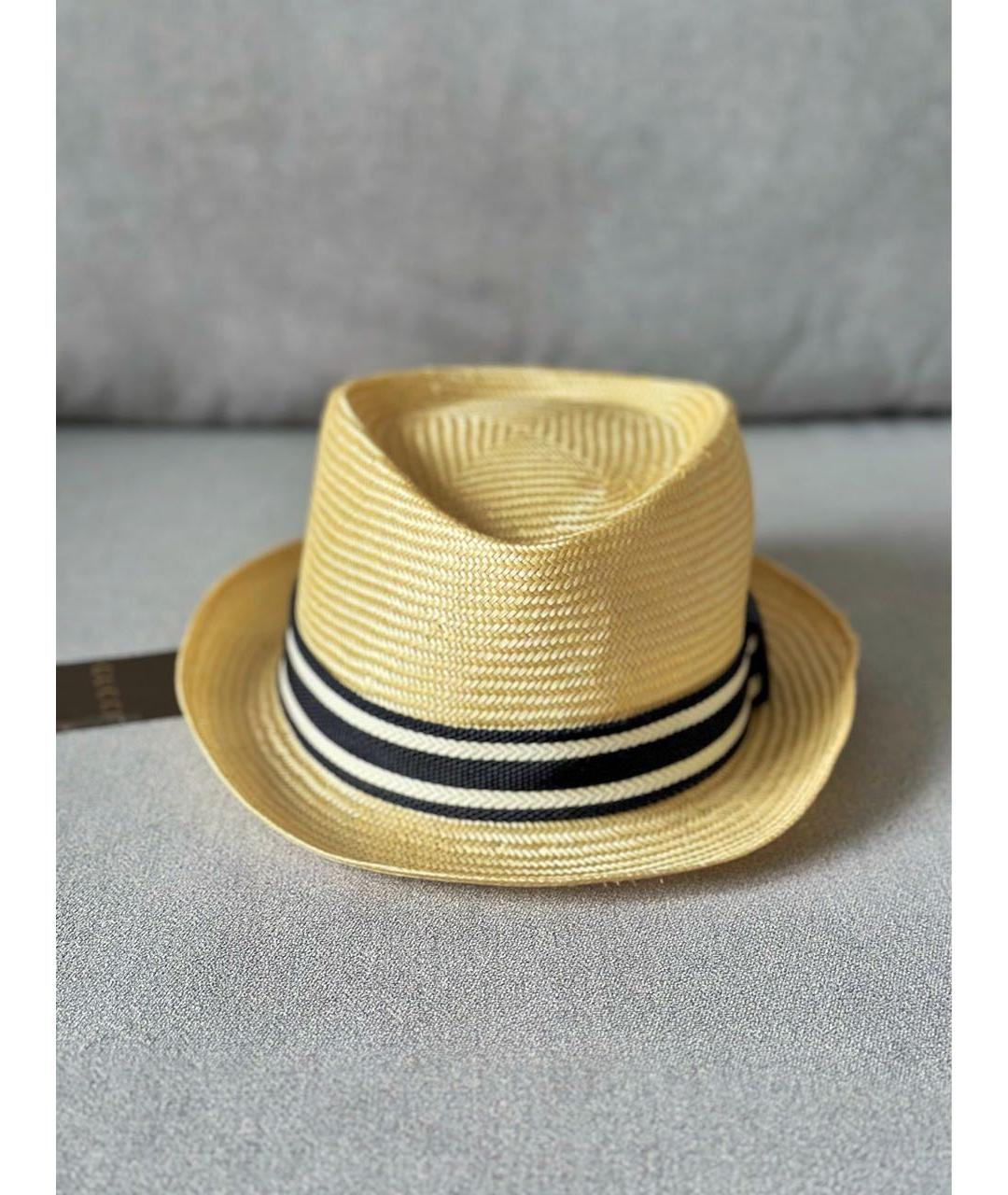 GUCCI Бежевая соломенная шляпа, фото 5