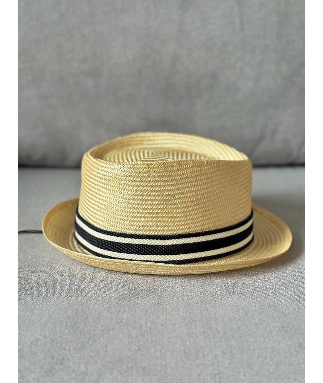 GUCCI Бежевая соломенная шляпа, фото 4