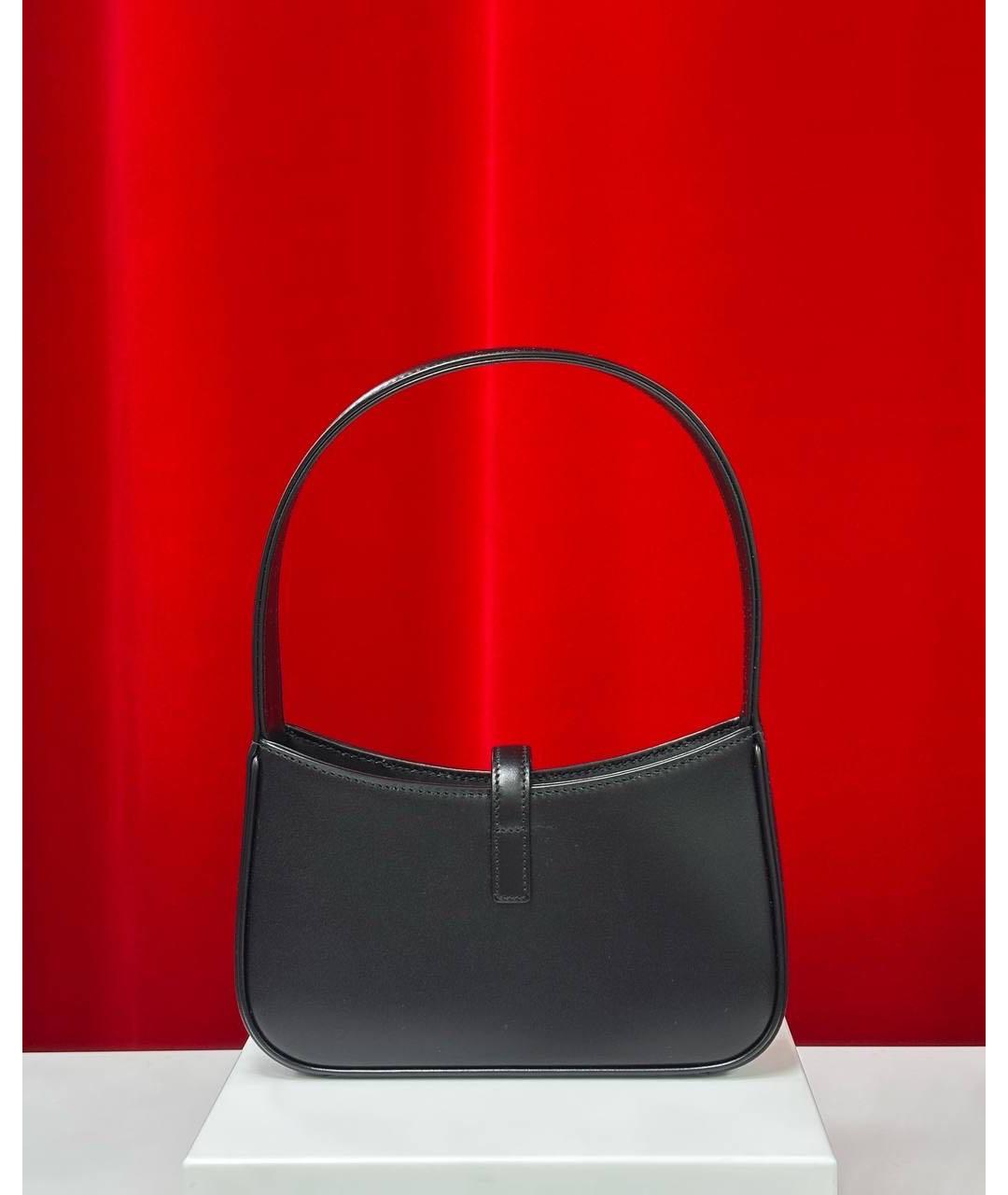 SAINT LAURENT Черная кожаная сумка через плечо, фото 5