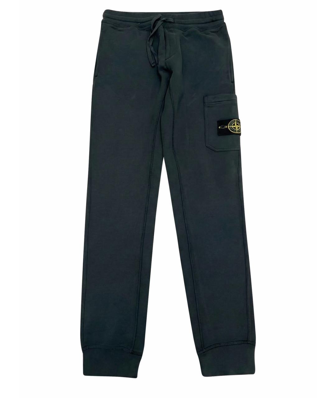 STONE ISLAND Зеленые хлопковые повседневные брюки, фото 1