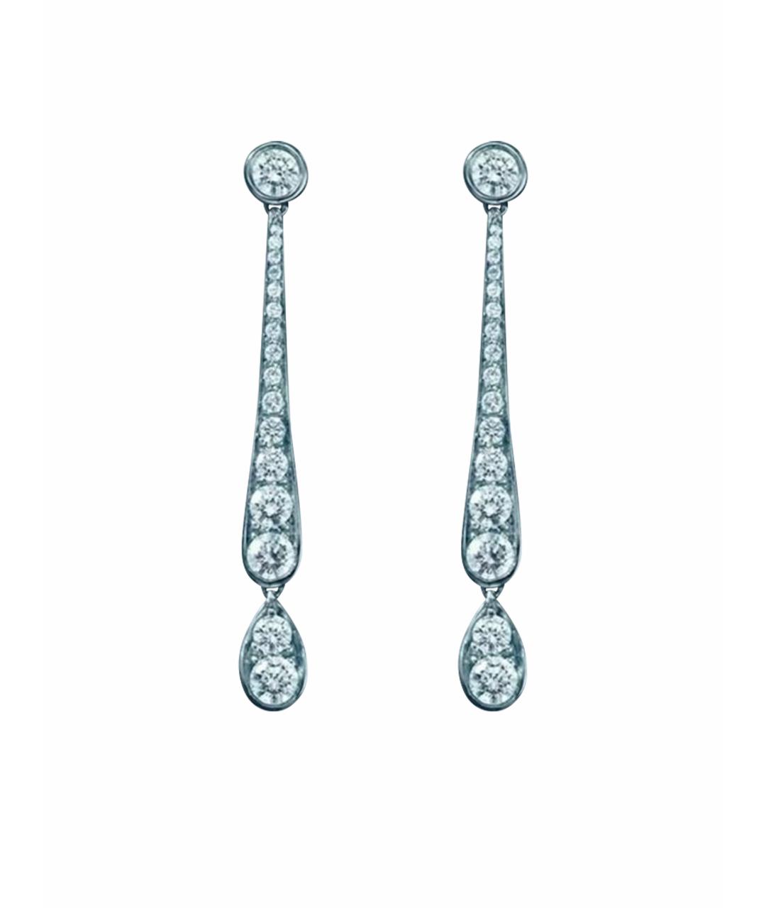TIFFANY&CO Белые платиновые серьги, фото 1