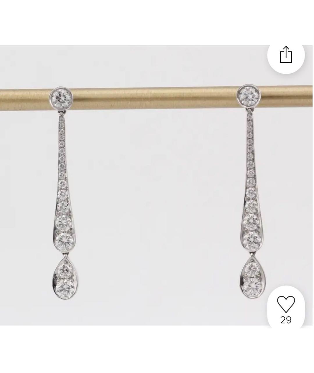 TIFFANY&CO Белые платиновые серьги, фото 4