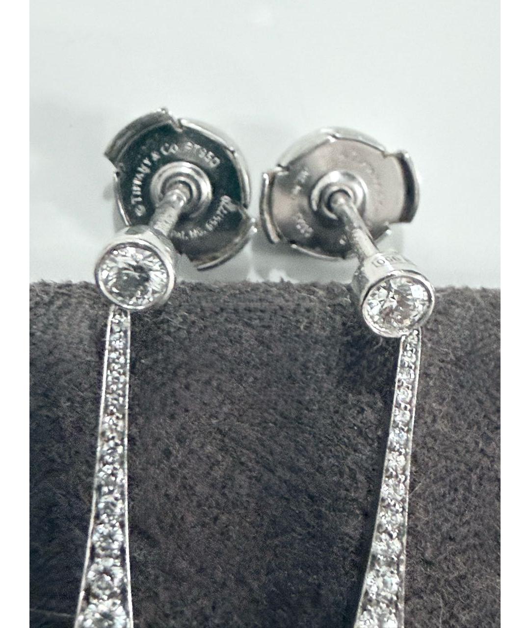 TIFFANY&CO Белые платиновые серьги, фото 7