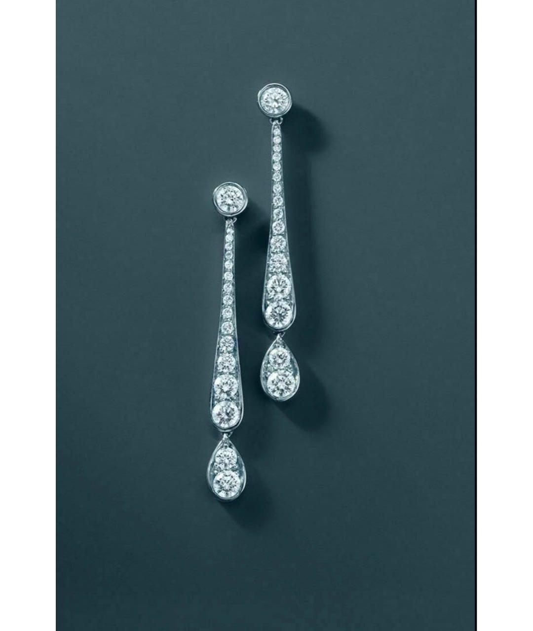 TIFFANY&CO Белые платиновые серьги, фото 8