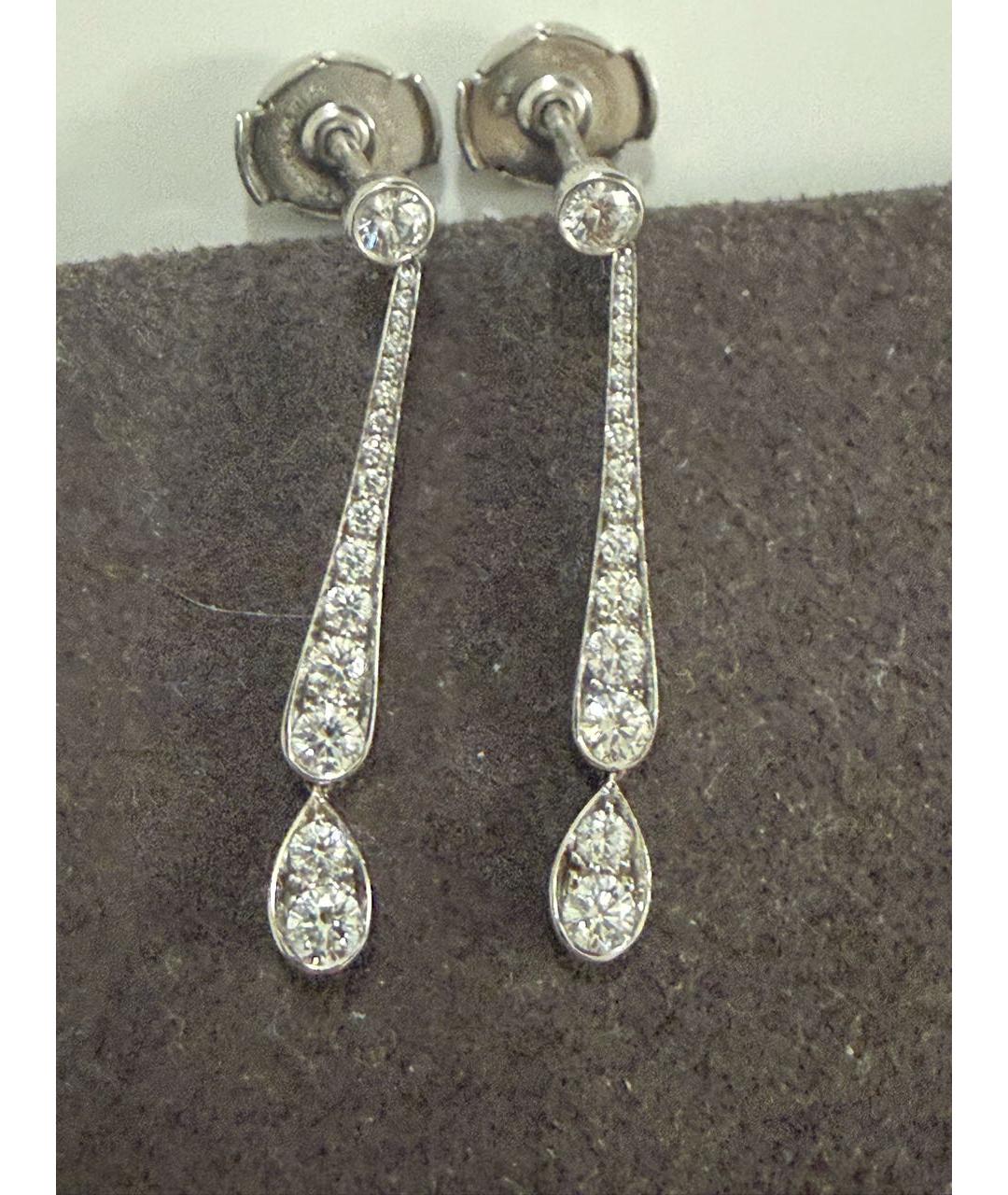 TIFFANY&CO Белые платиновые серьги, фото 6