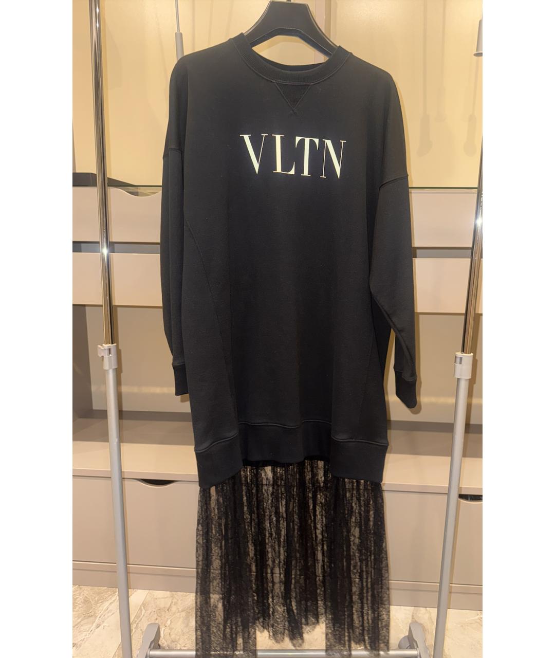 VALENTINO Черный хлопковый джемпер / свитер, фото 3