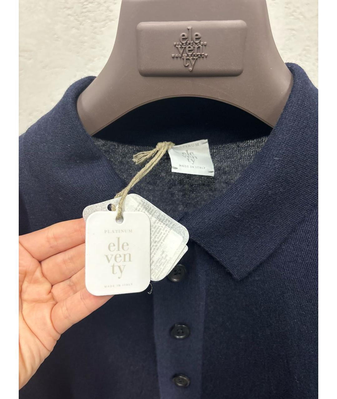 ELEVENTY Темно-синий кашемировый джемпер / свитер, фото 3