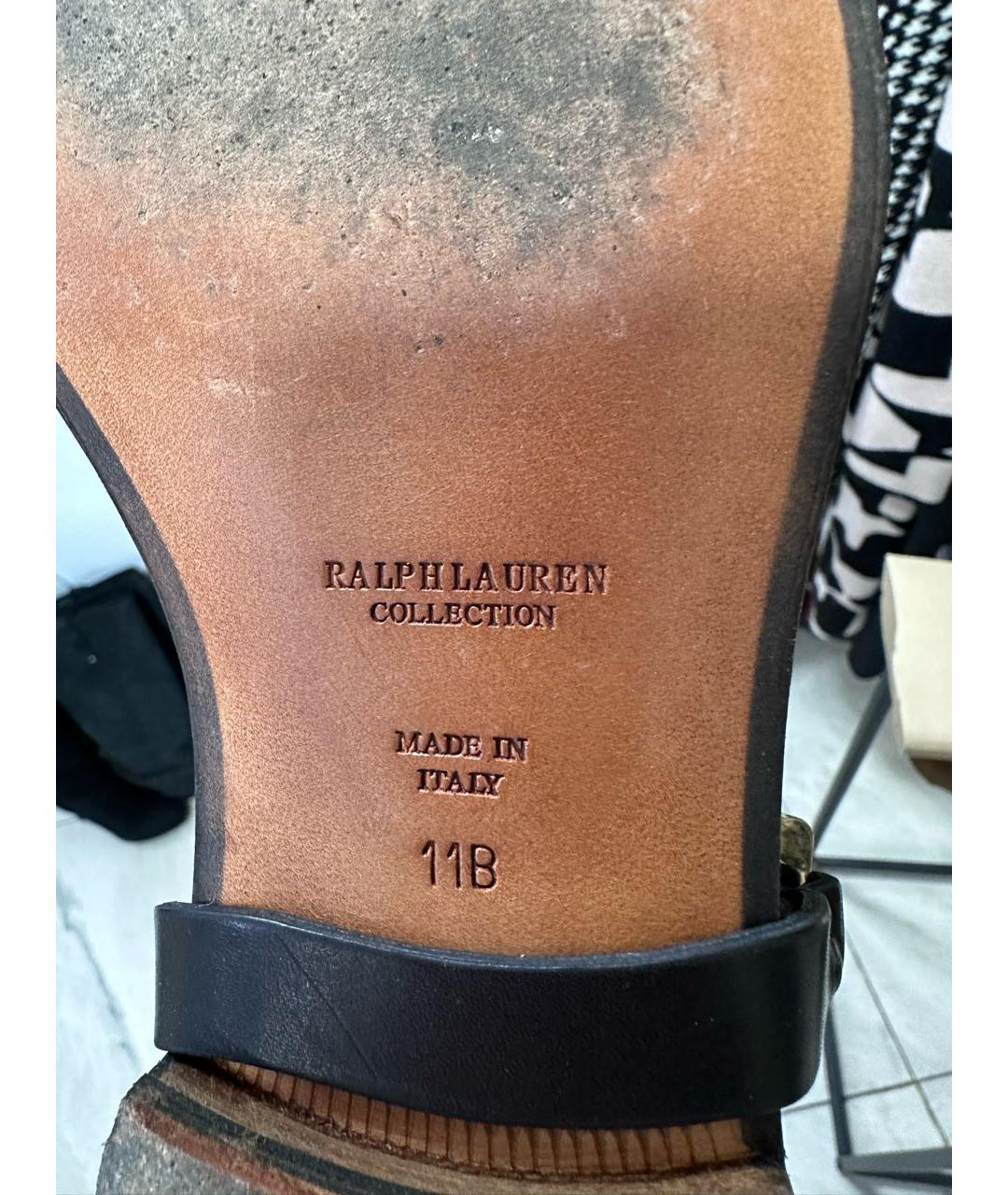 RALPH LAUREN Черные кожаные сапоги, фото 7