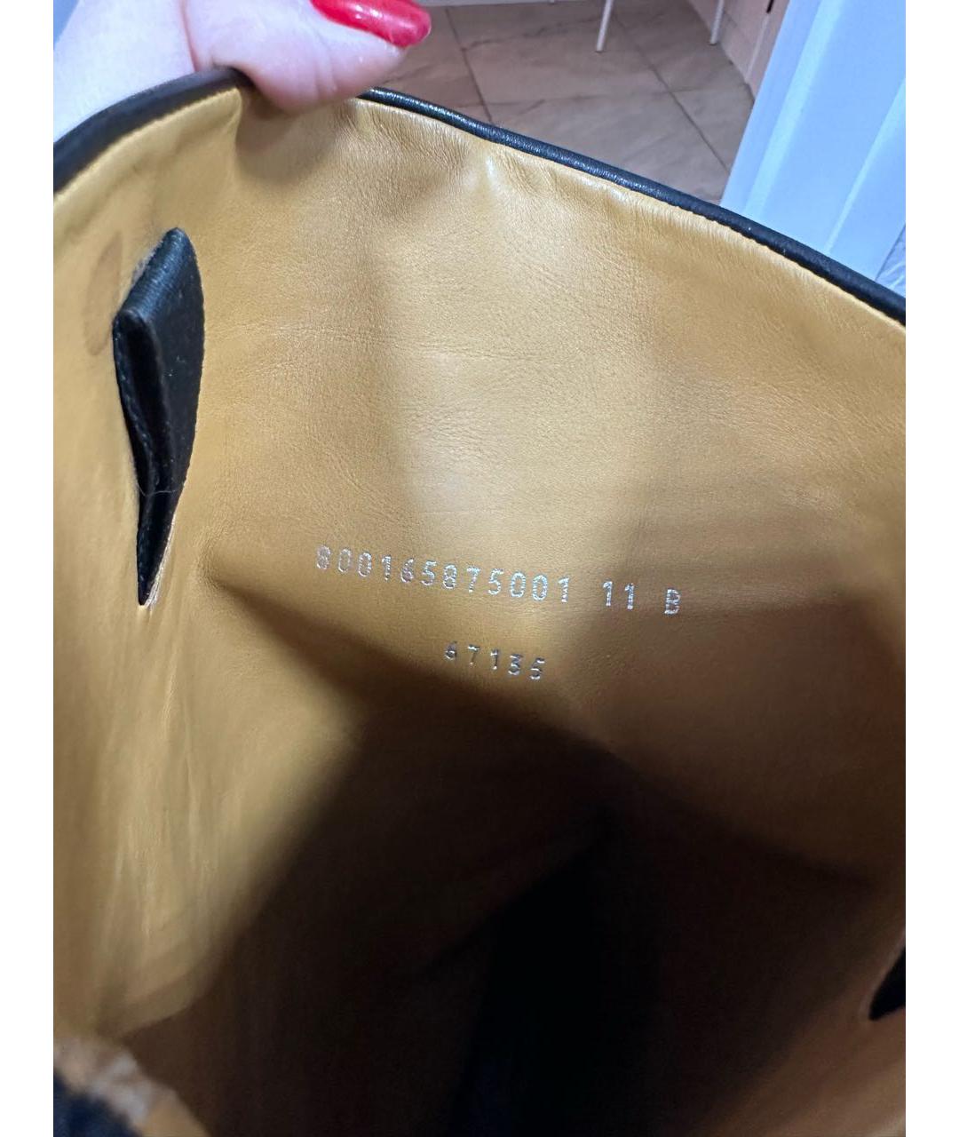 RALPH LAUREN Черные кожаные сапоги, фото 8