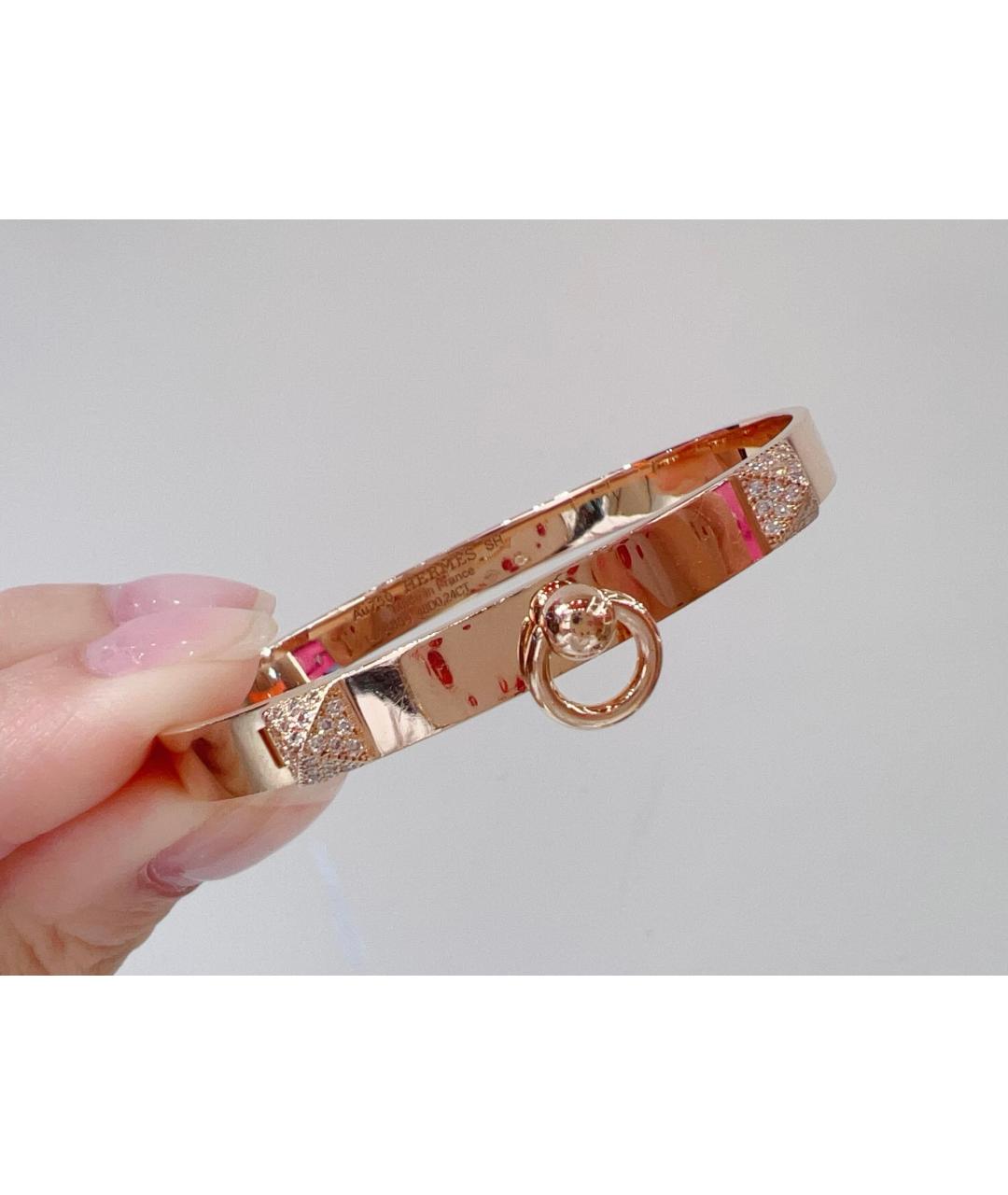 HERMES Золотой браслет из розового золота, фото 3