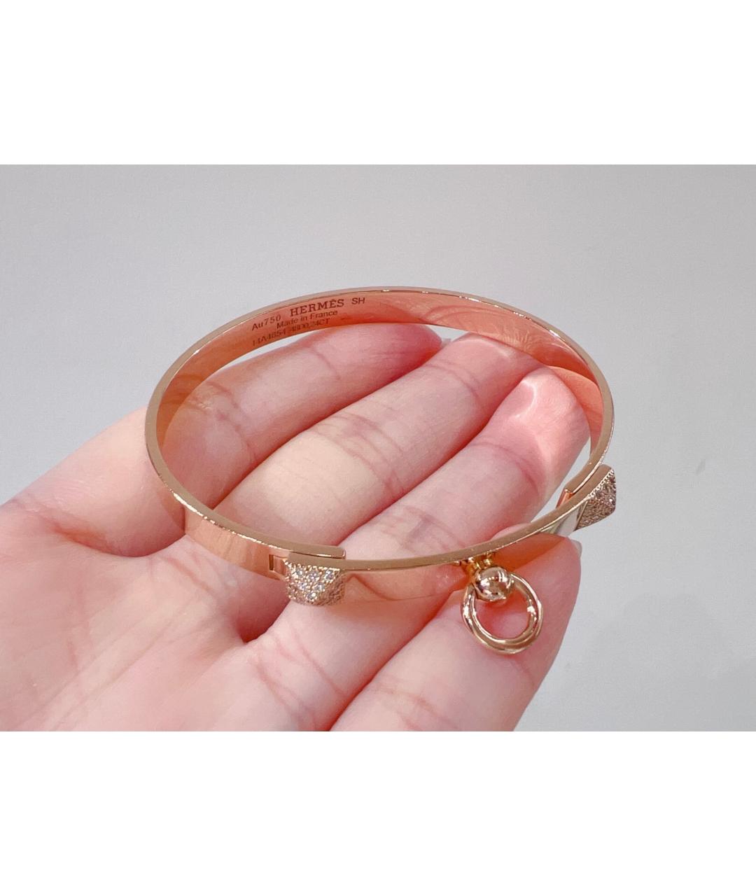 HERMES Золотой браслет из розового золота, фото 5