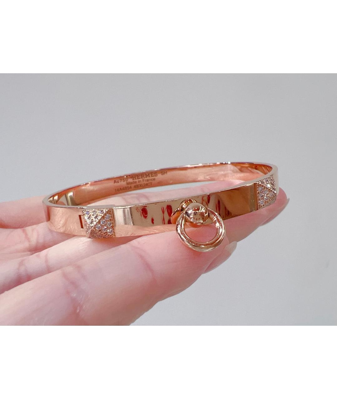 HERMES Золотой браслет из розового золота, фото 2