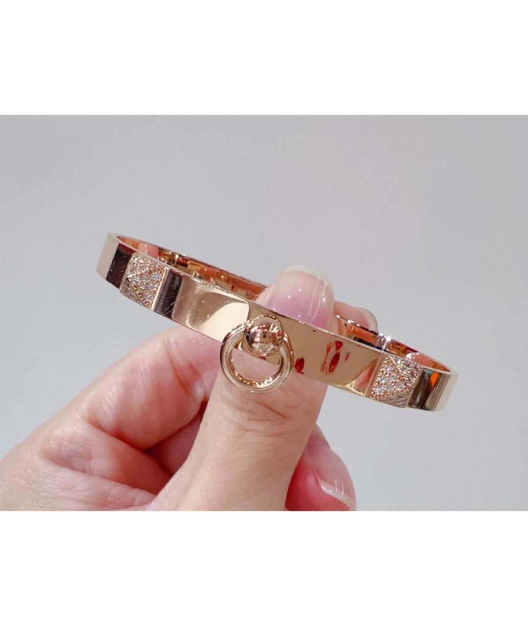 HERMES Золотой браслет из розового золота, фото 4