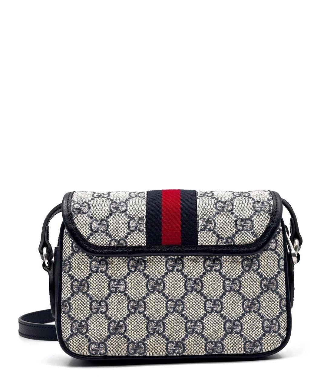 GUCCI Темно-синяя кожаная сумка на плечо, фото 2