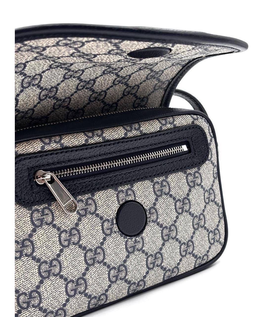 GUCCI Темно-синяя кожаная сумка на плечо, фото 4