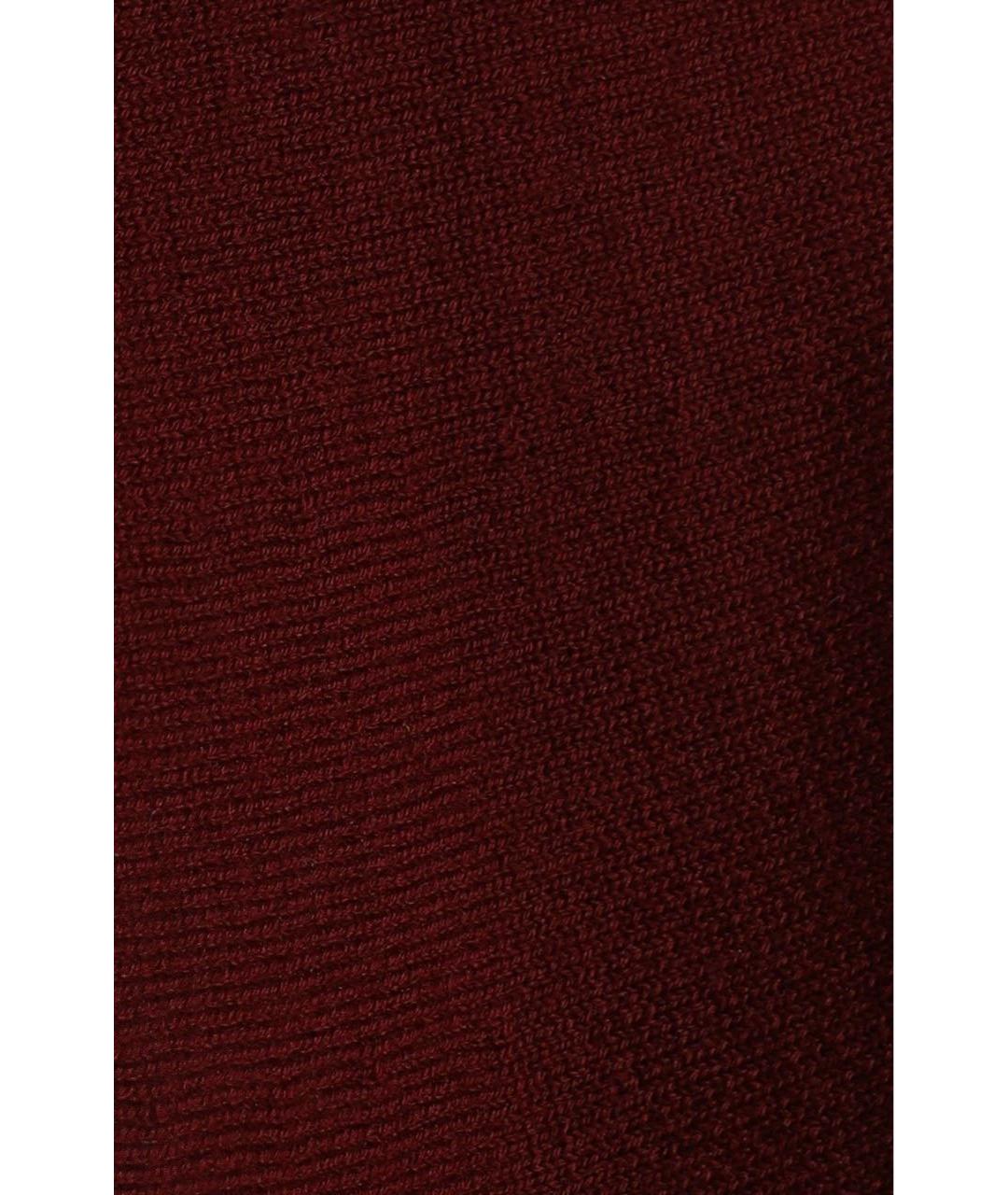 GUCCI Бордовая шерстяная юбка миди, фото 4