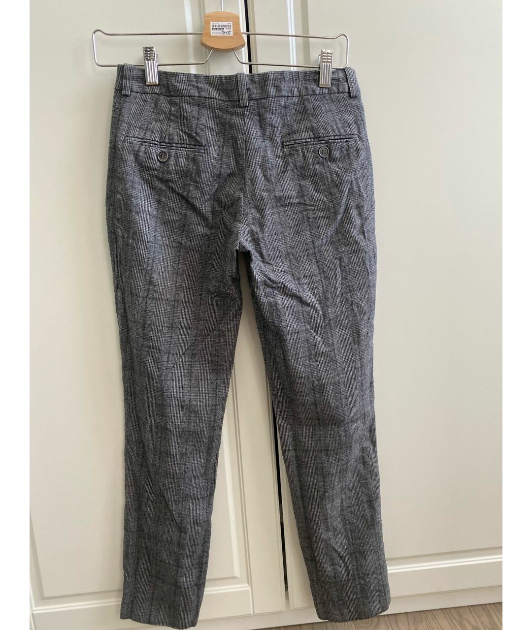 MICHAEL KORS Серые шерстяные прямые брюки, фото 3