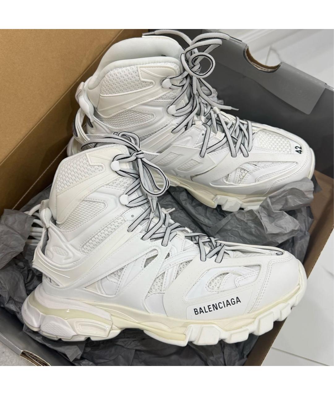 BALENCIAGA Белые текстильные кроссовки, фото 3