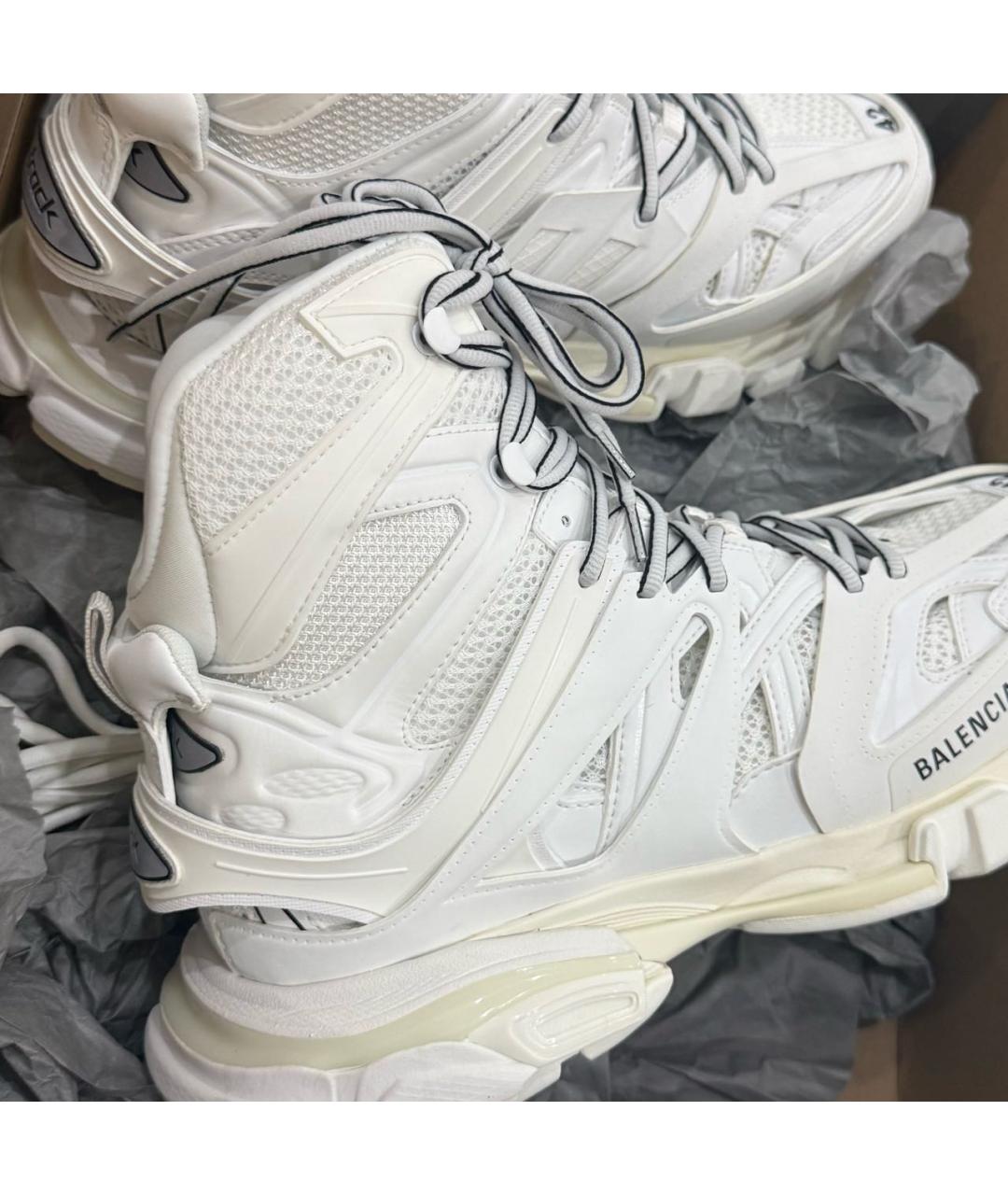 BALENCIAGA Белые текстильные кроссовки, фото 4