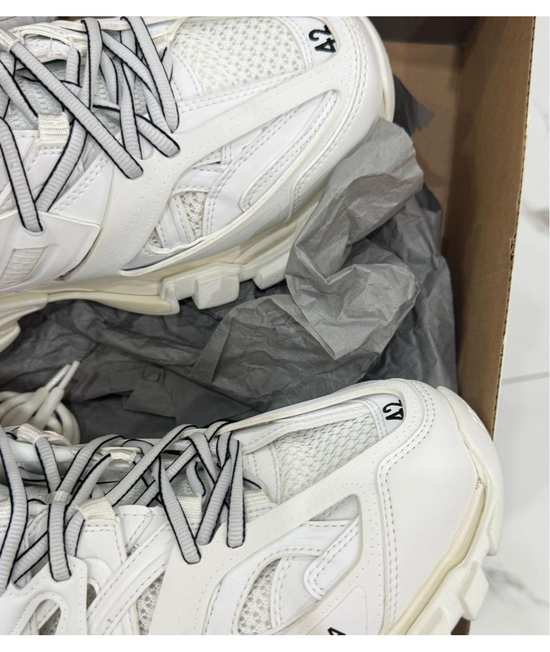 BALENCIAGA Белые текстильные кроссовки, фото 5