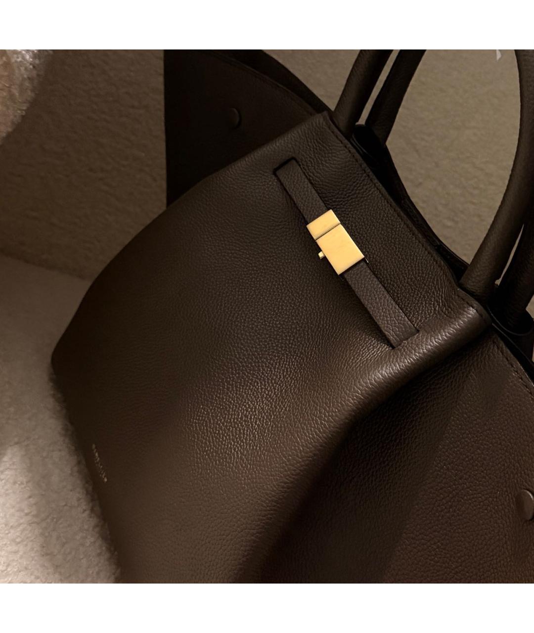DEMELLIER Коричневая кожаная сумка с короткими ручками, фото 7