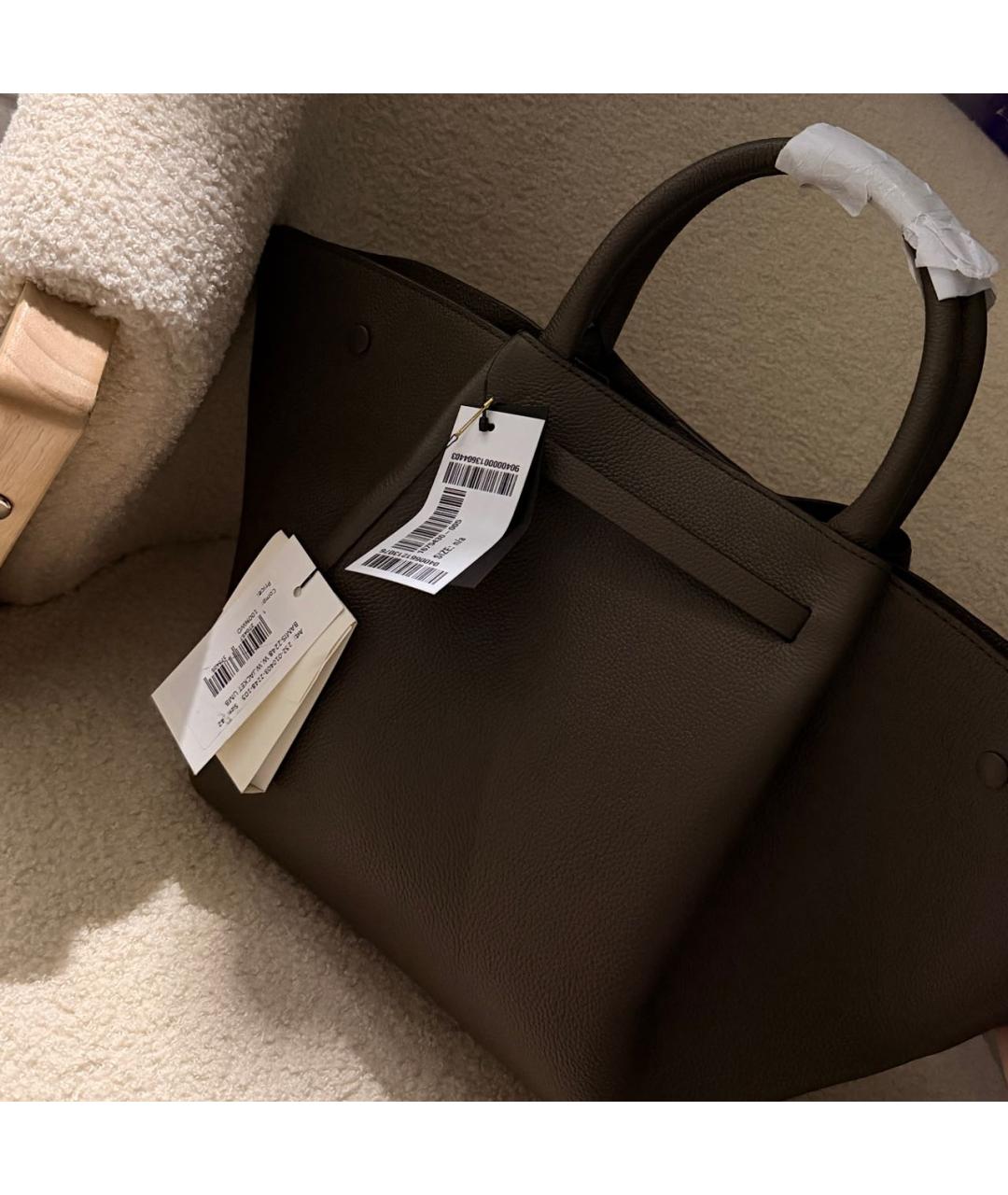 DEMELLIER Коричневая кожаная сумка с короткими ручками, фото 6