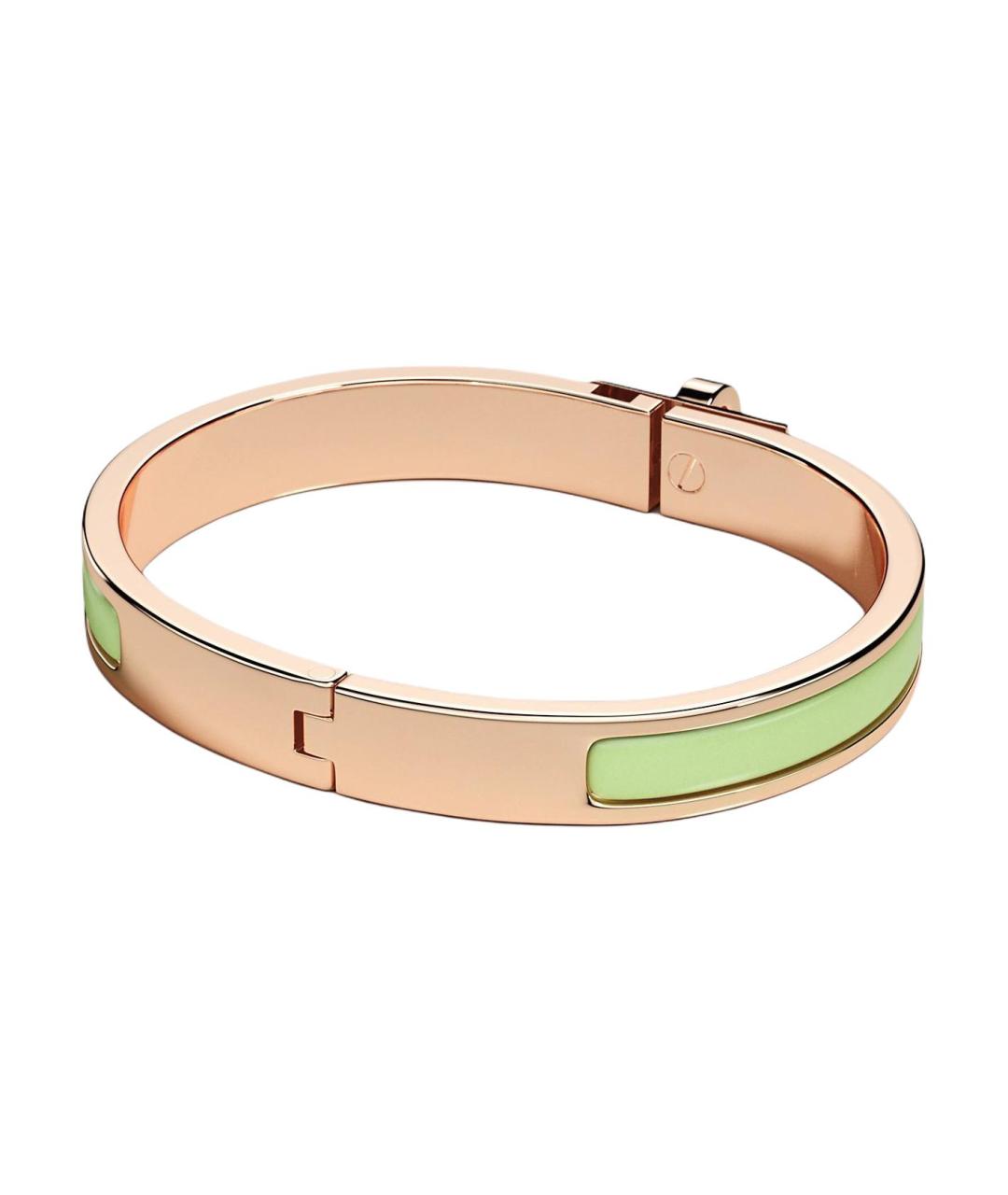 HERMES Зеленый металлический браслет, фото 2