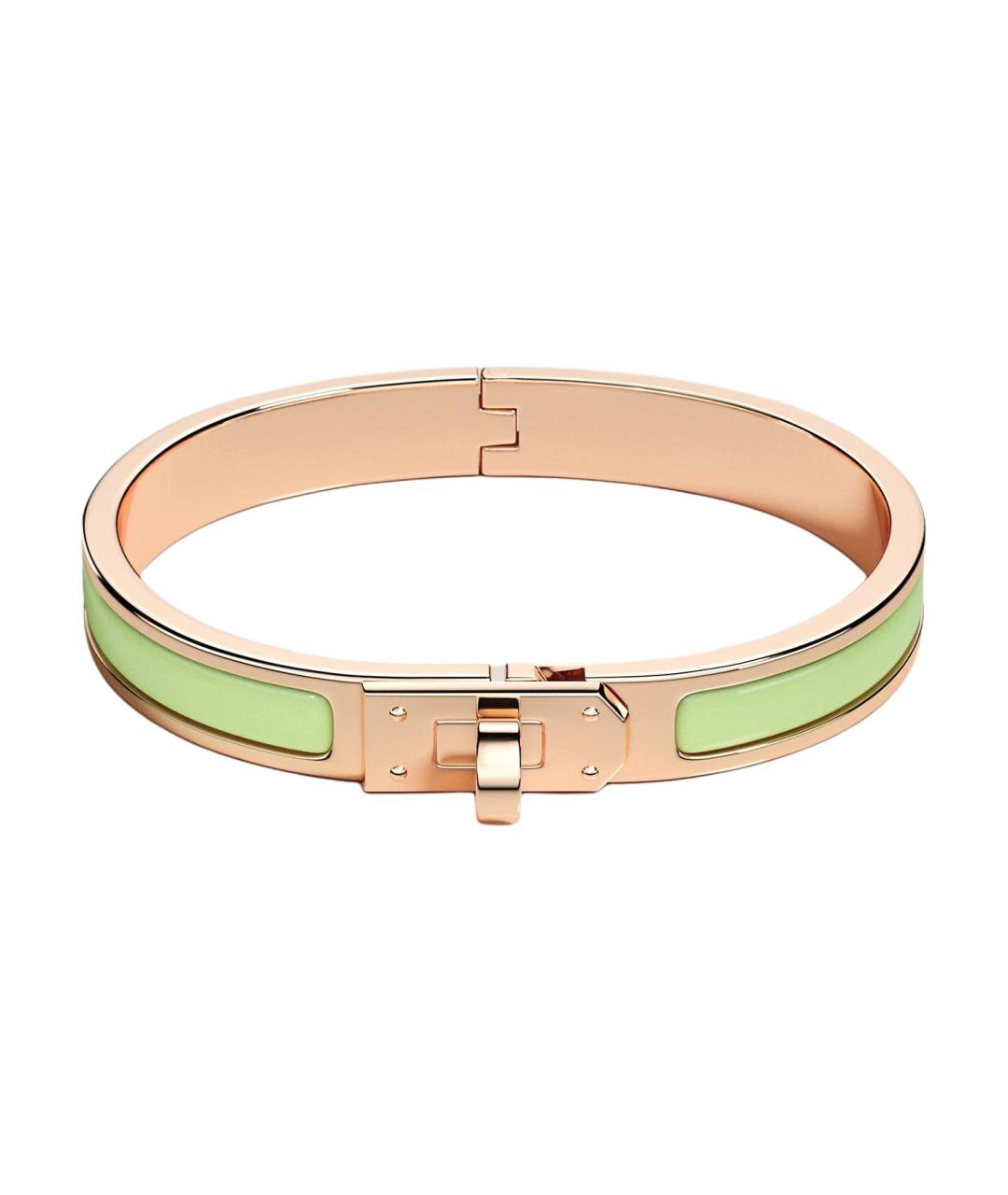 HERMES Зеленый металлический браслет, фото 1