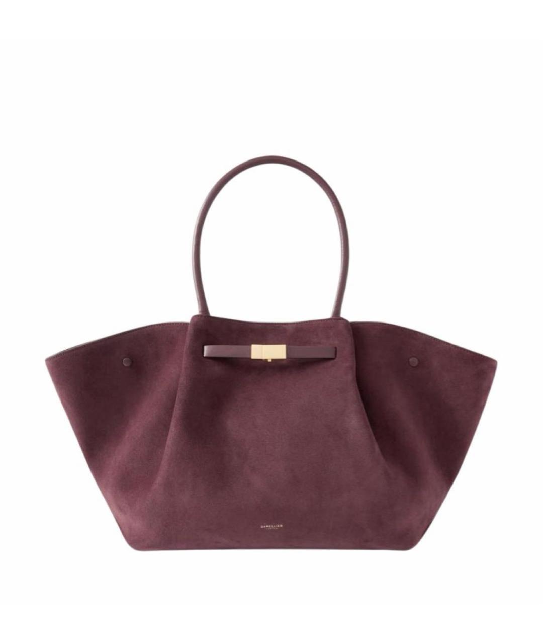 DEMELLIER Бордовая замшевая сумка с короткими ручками, фото 4