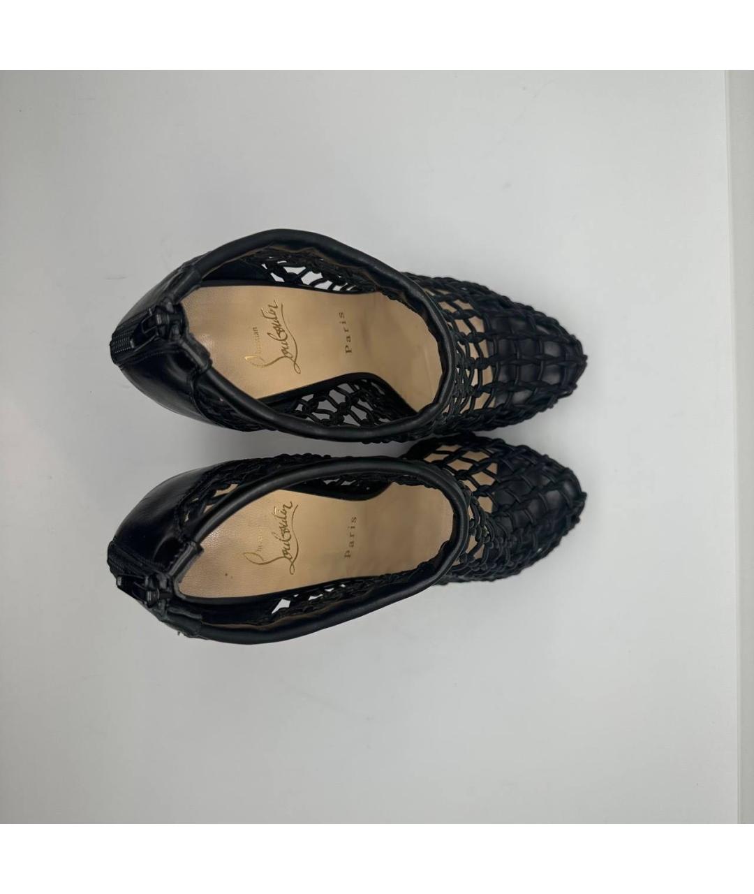 CHRISTIAN LOUBOUTIN Черные кожаные туфли, фото 3