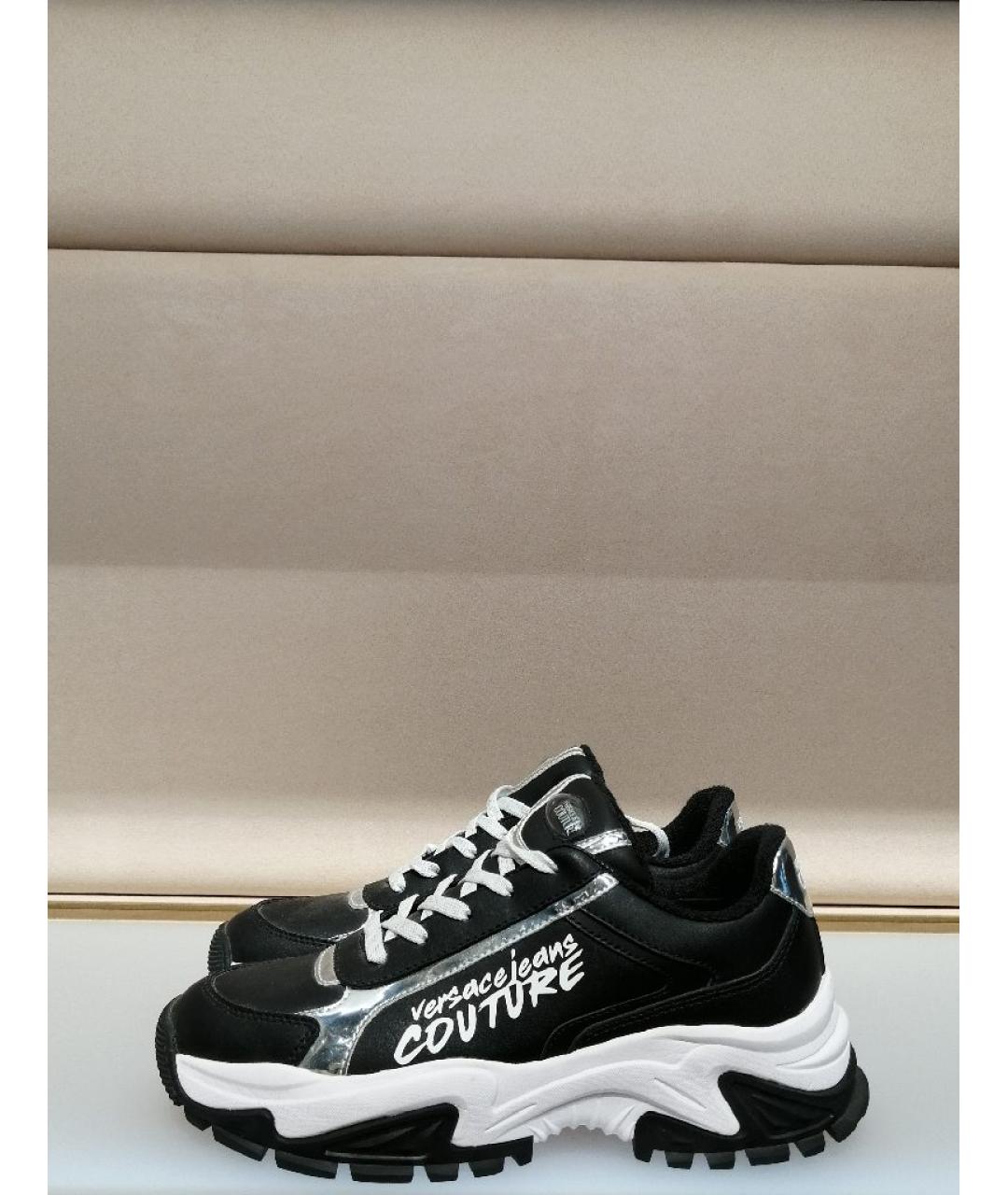 VERSACE JEANS COUTURE Черные кроссовки, фото 4