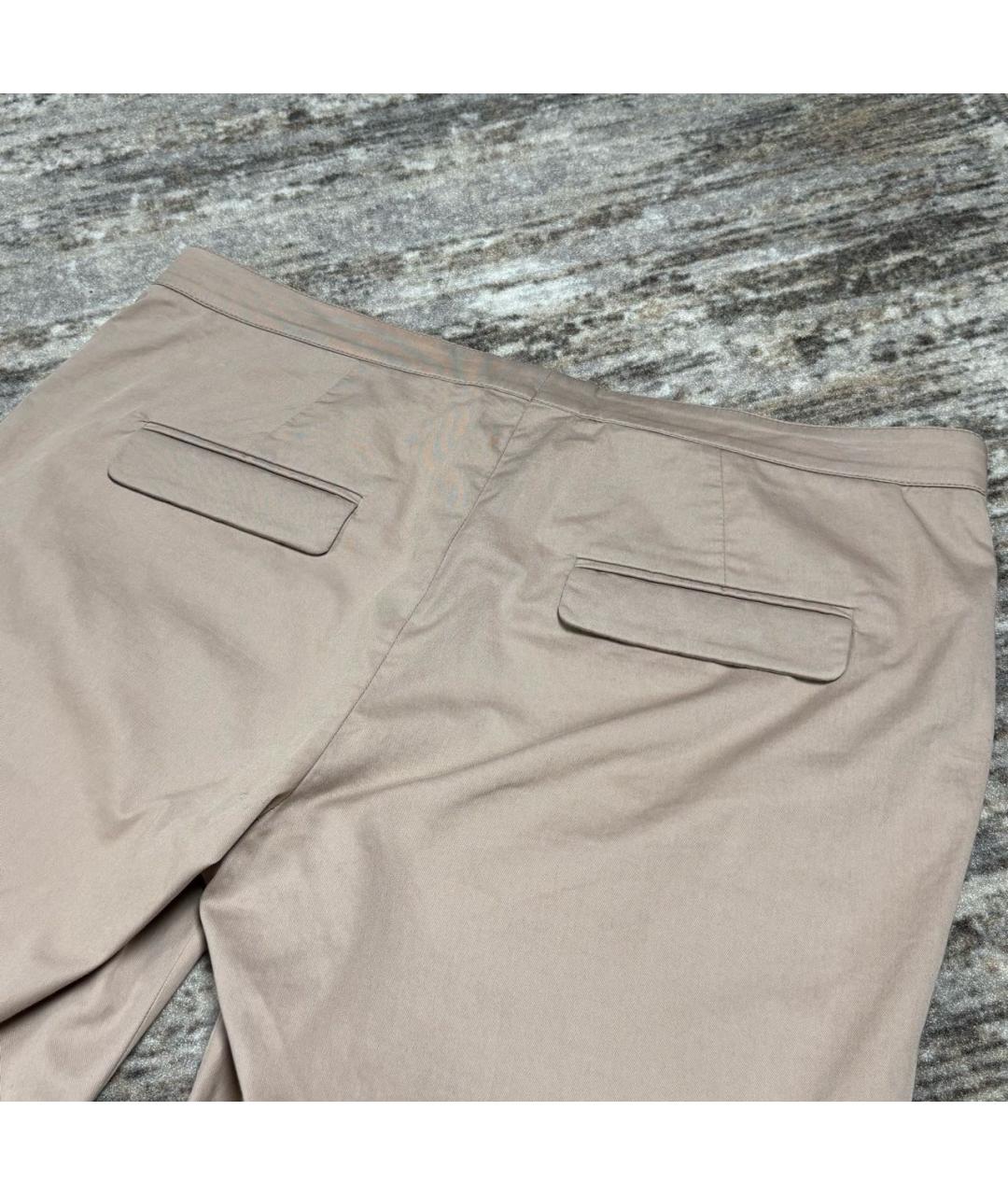 BRUNELLO CUCINELLI Бежевые хлопковые брюки узкие, фото 4