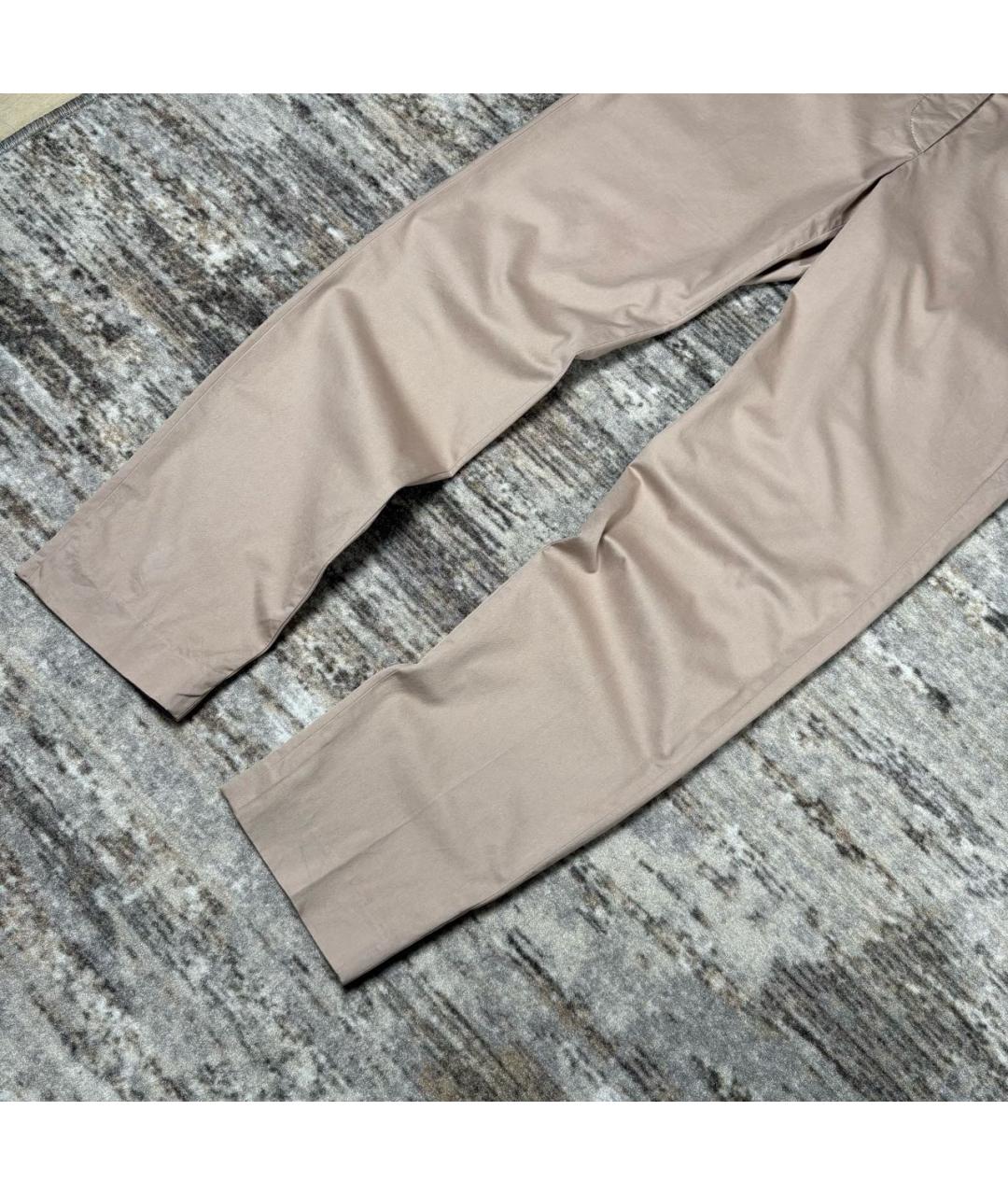 BRUNELLO CUCINELLI Бежевые хлопковые брюки узкие, фото 3