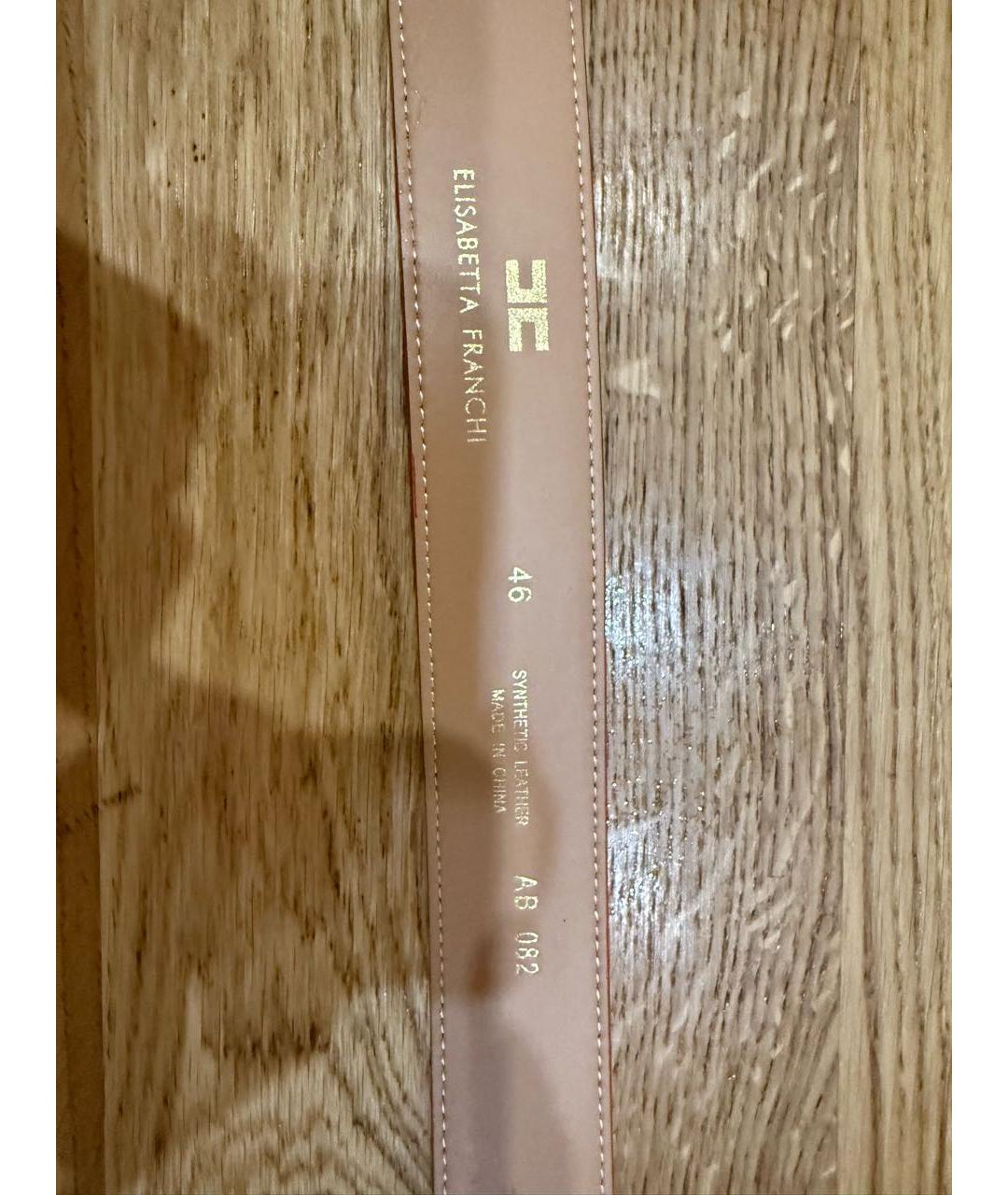 ELISABETTA FRANCHI Розовый ремень из искусственной кожи, фото 4