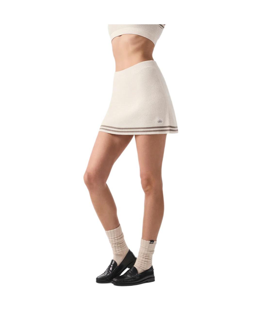 ALO YOGA Белая юбка-шорты, фото 4
