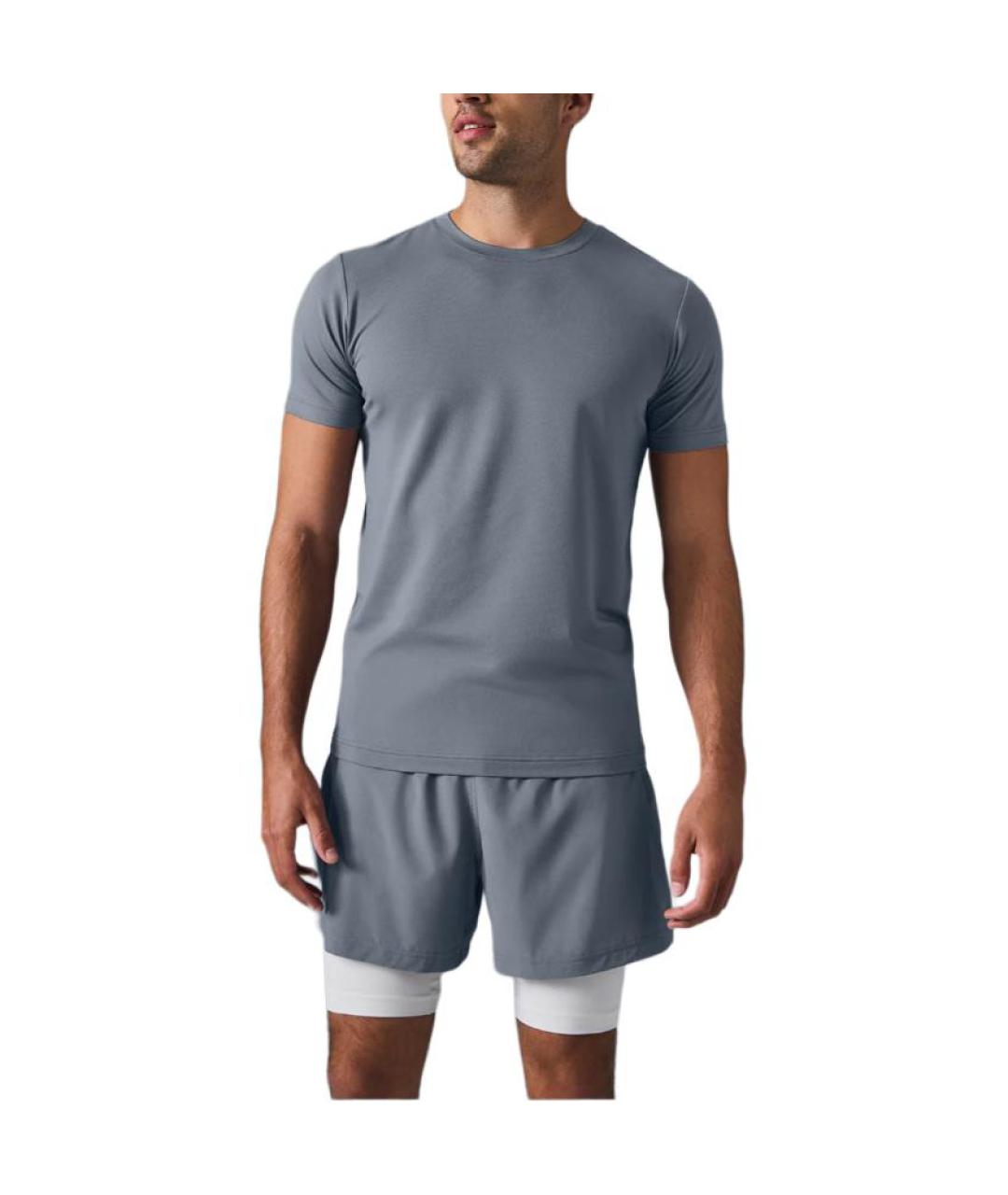 ALO YOGA Серая футболка, фото 3