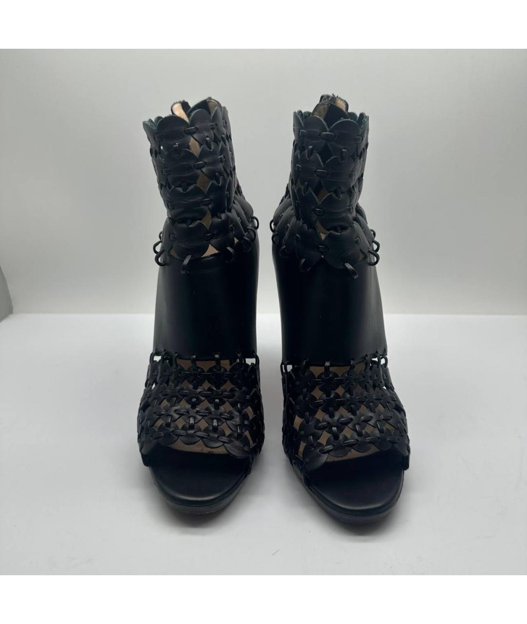 CHRISTIAN LOUBOUTIN Черные кожаные ботильоны, фото 2