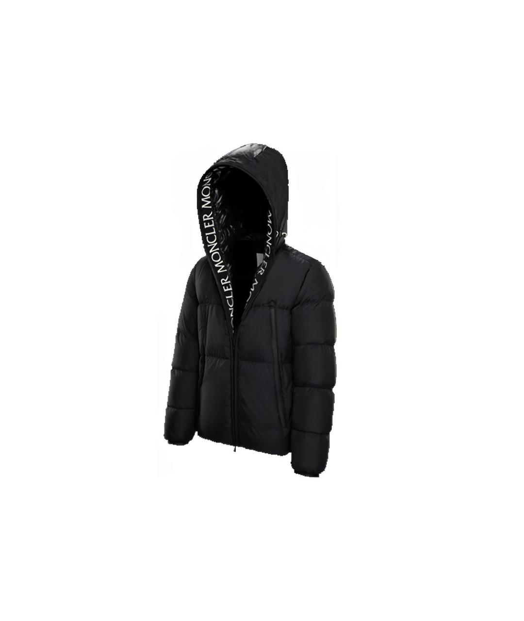 MONCLER Черный пуховик, фото 3