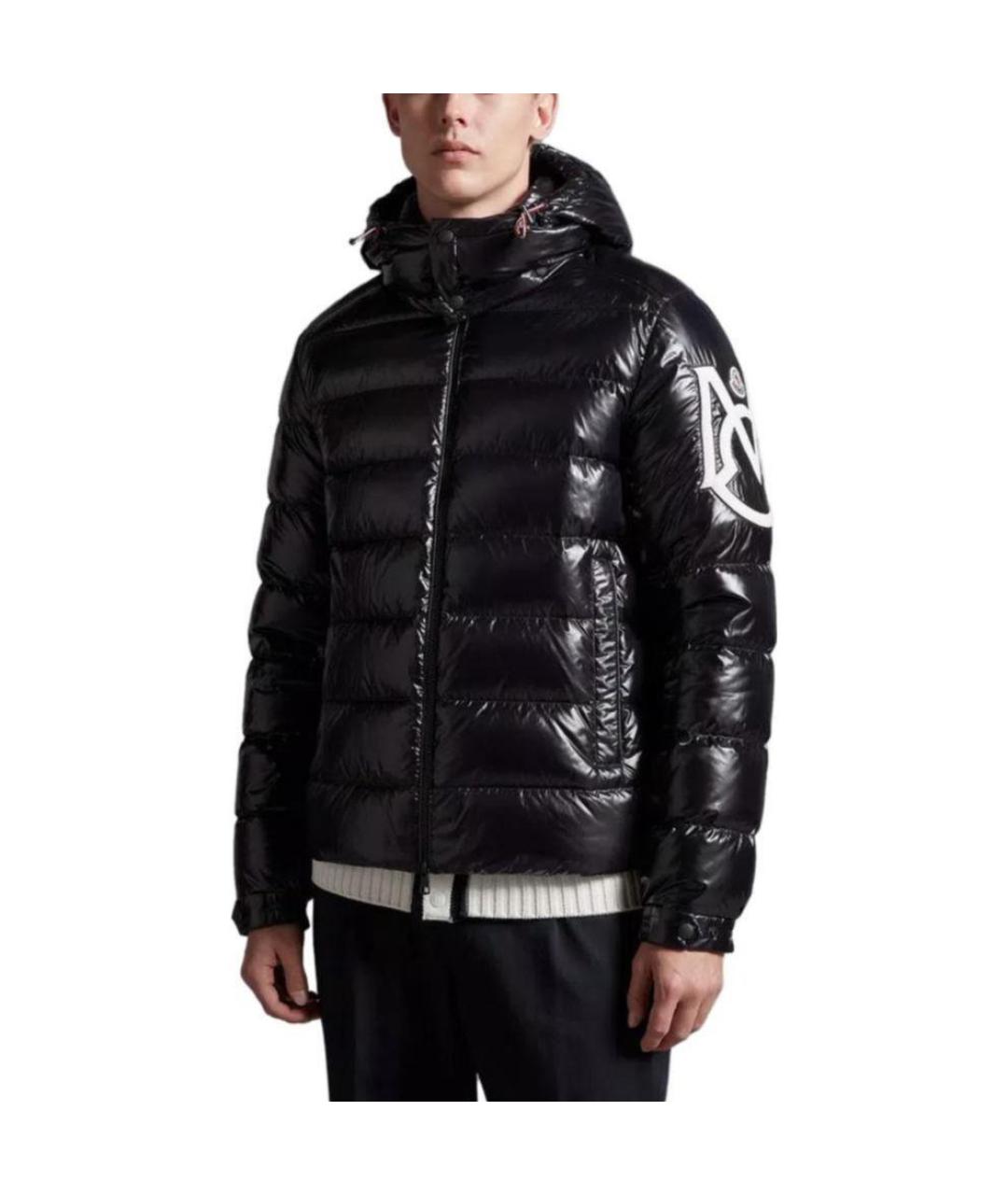 MONCLER Черный пуховик, фото 4