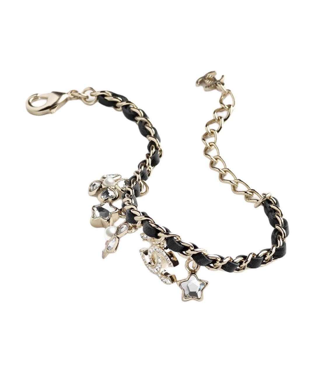 CHANEL Черный металлический браслет, фото 2