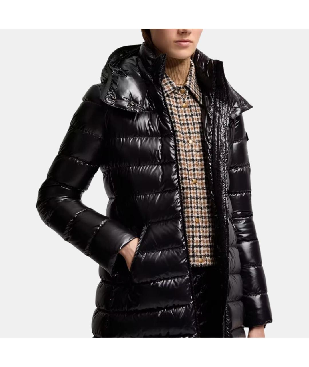 MONCLER Черный пуховик, фото 5