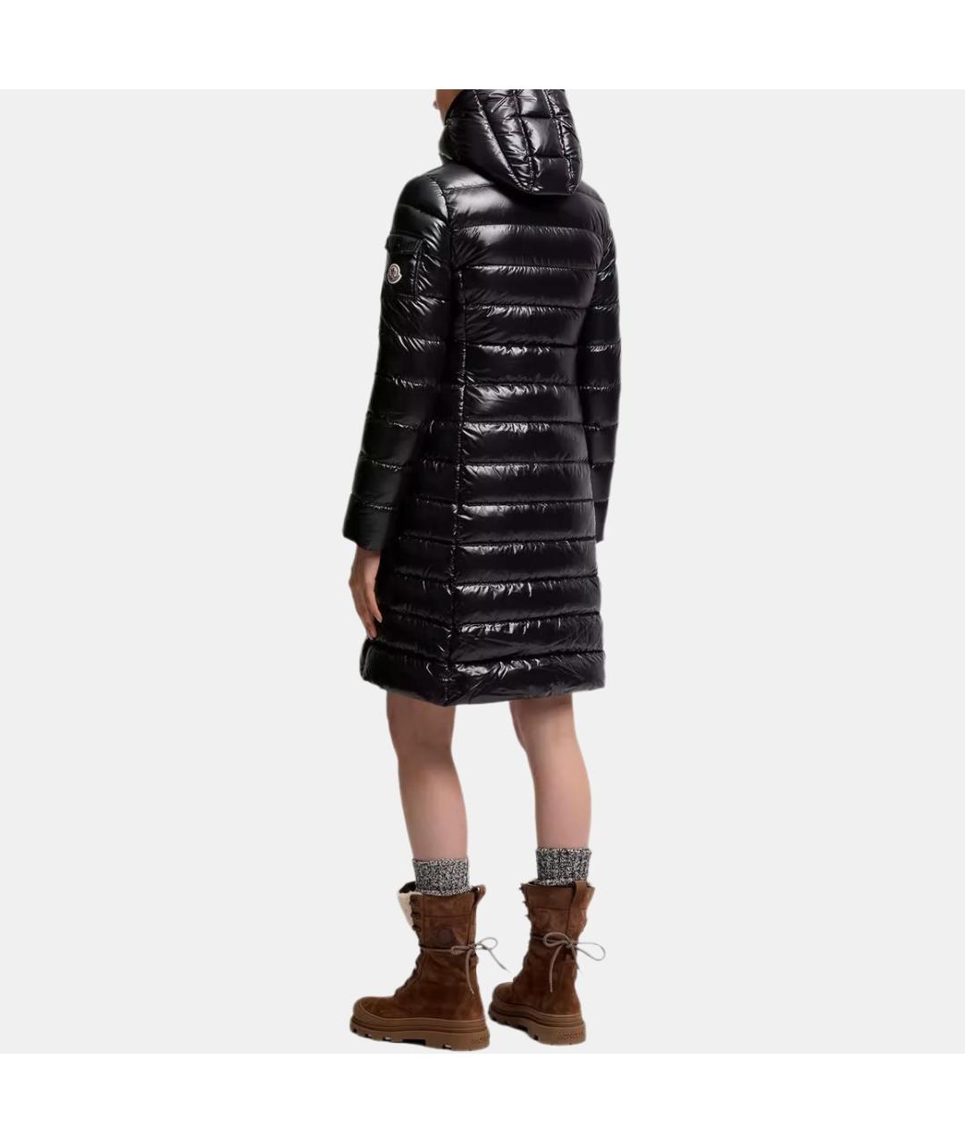 MONCLER Черный пуховик, фото 2