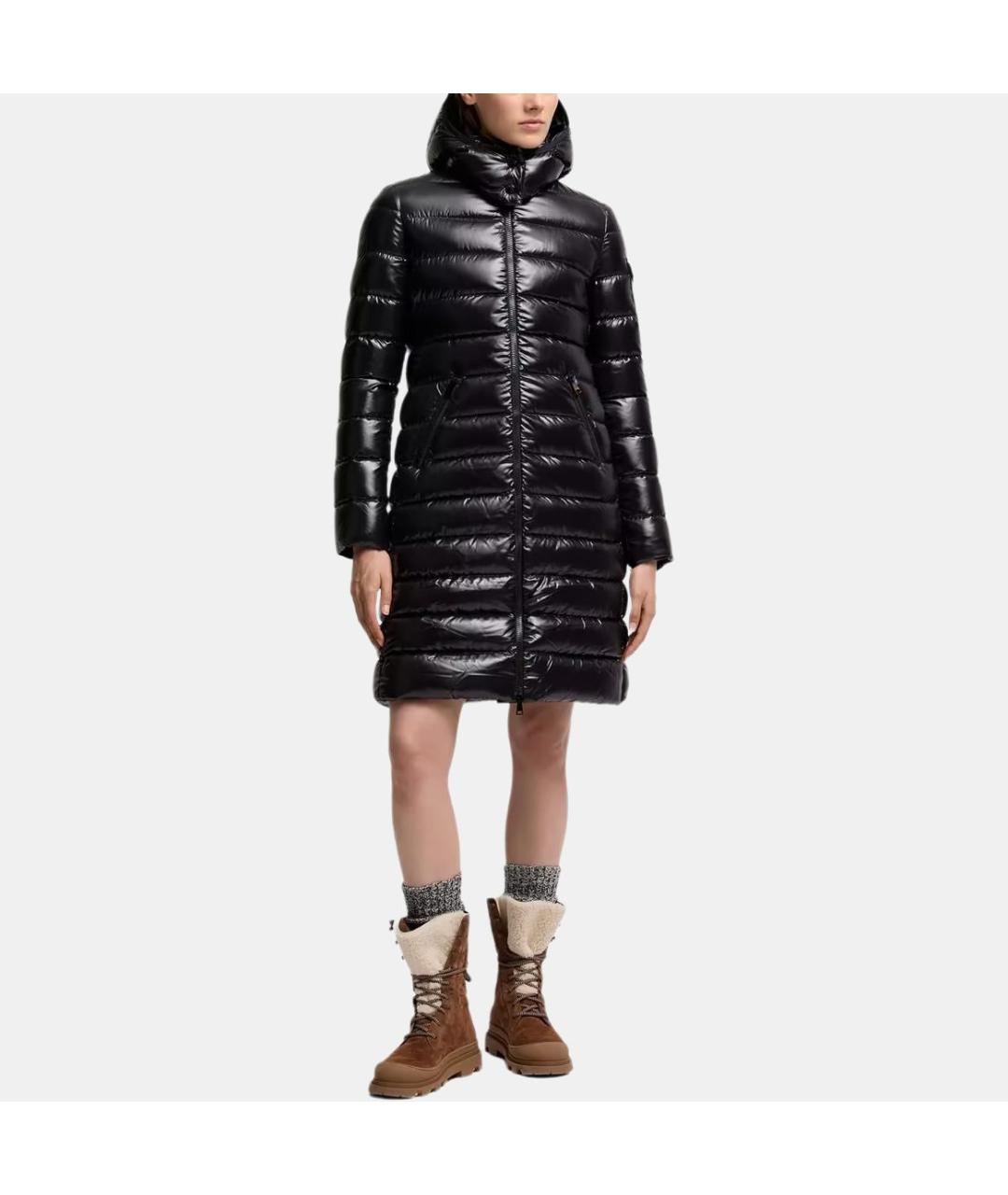 MONCLER Черный пуховик, фото 3
