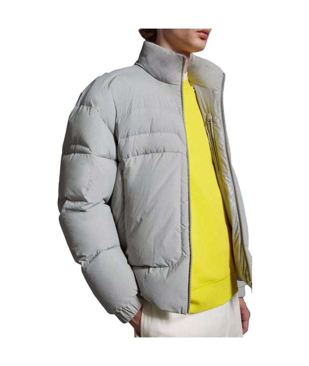 MONCLER Серый пуховик, фото 4