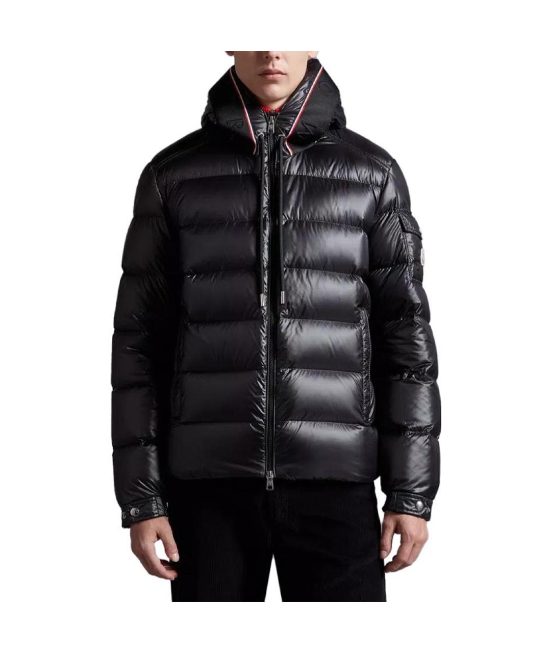 MONCLER Черный пуховик, фото 3