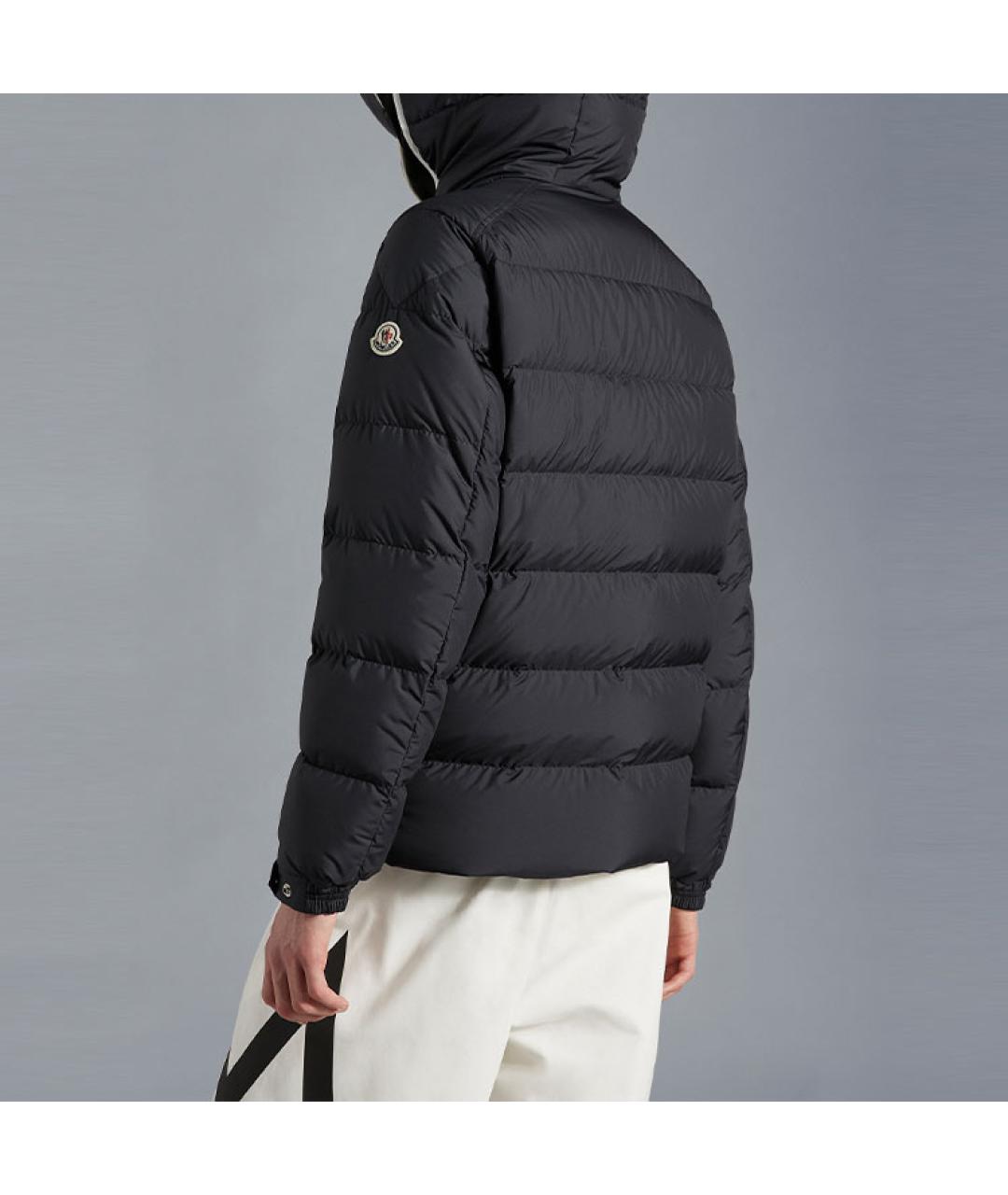 MONCLER Черный пуховик, фото 4