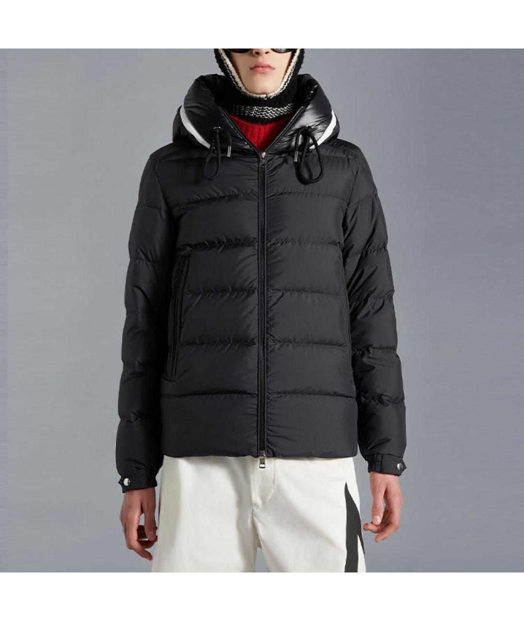 MONCLER Черный пуховик, фото 3