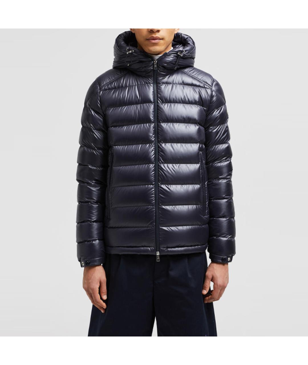 MONCLER Темно-синий пуховик, фото 2