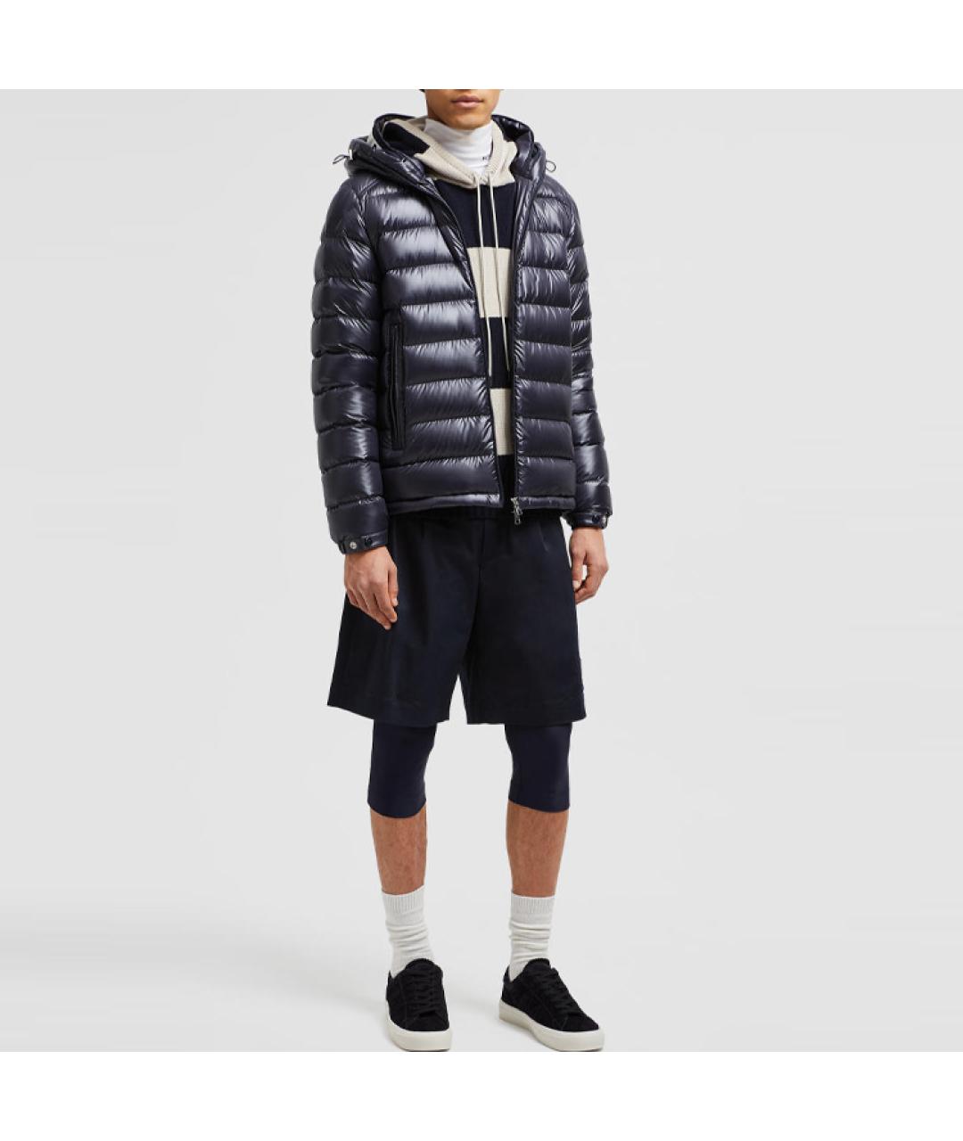 MONCLER Темно-синий пуховик, фото 4